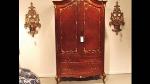 French Wardrobe Antique Louis XVI Rococo Style Double Door Armoire